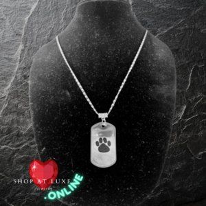Paw Print Doggie Tags Necklace